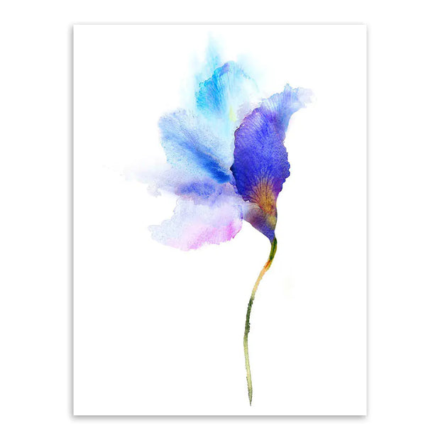 Nordic Floral Canvas Painting - Modern Rose Wall Art