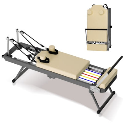 Foldable Pilates Reformer Machine for Home Workouts