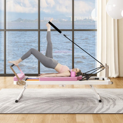 Foldable Pilates Reformer Machine for Home Workouts