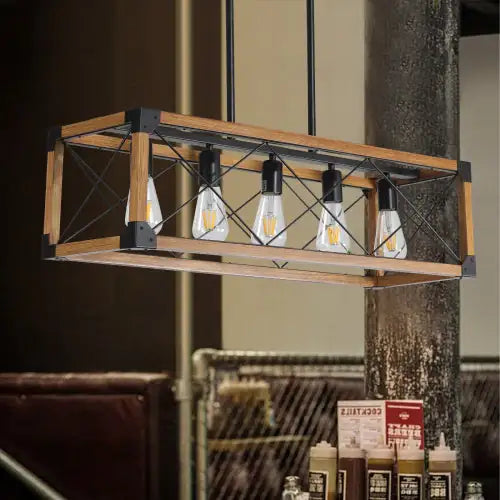 5 Lights Vintage Farmhouse Chandelier